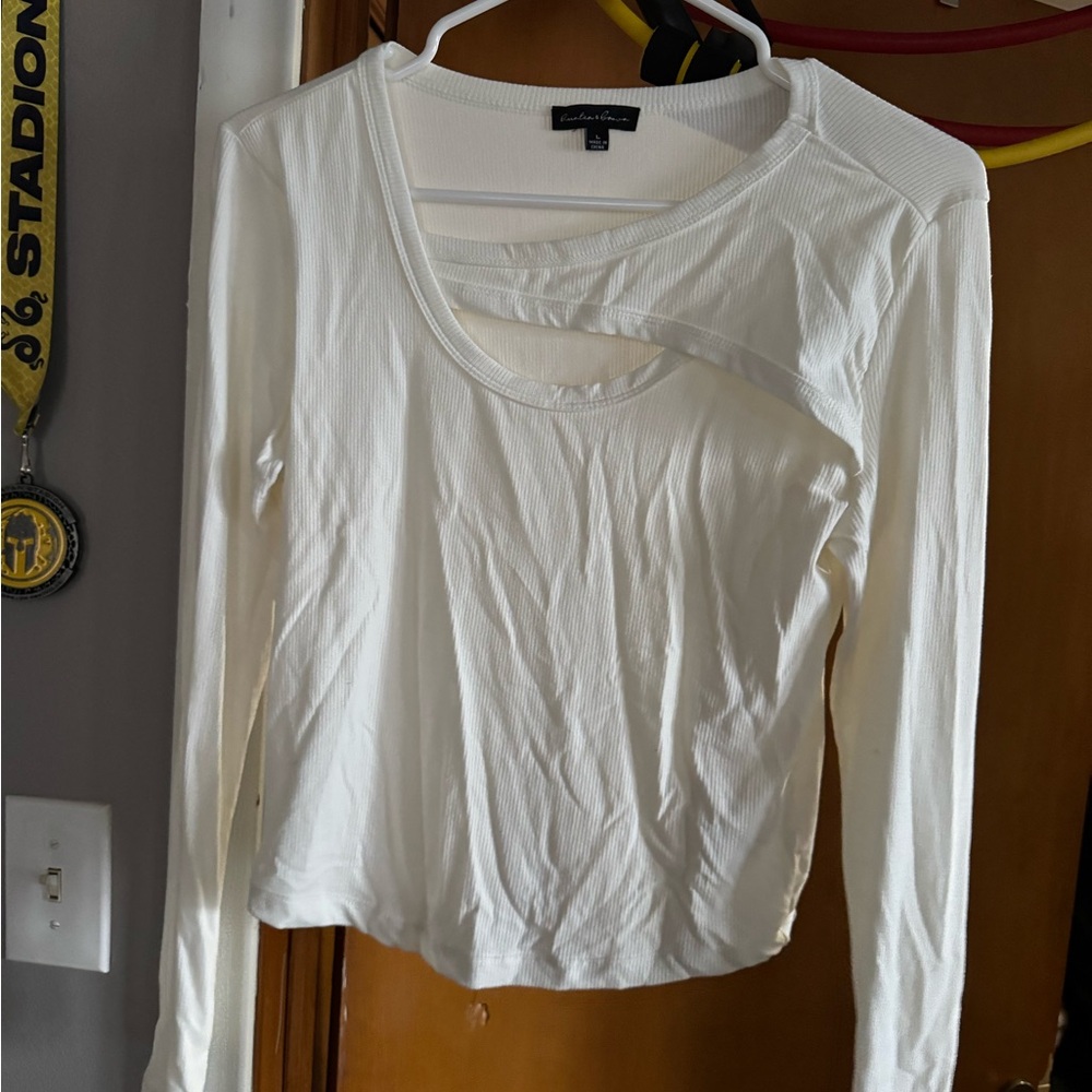 White Long Sleeve Top